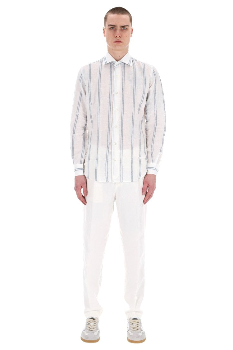 Eleventy Special Stripe Linen Shirt