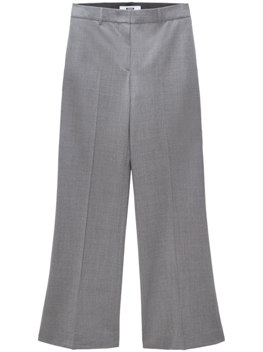 Msgm Grey Wool Classic Trousers