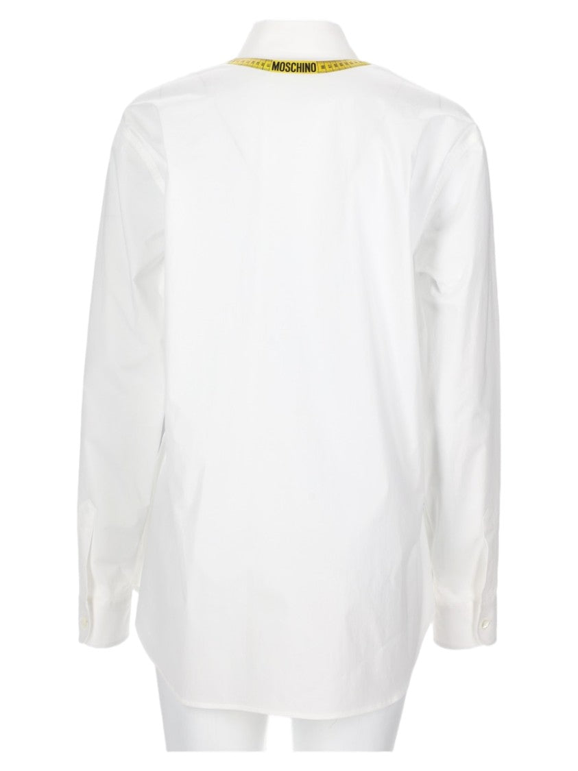 Moschino Tailoring Tape Crisp Button-Up Cotton-Blend Shirt