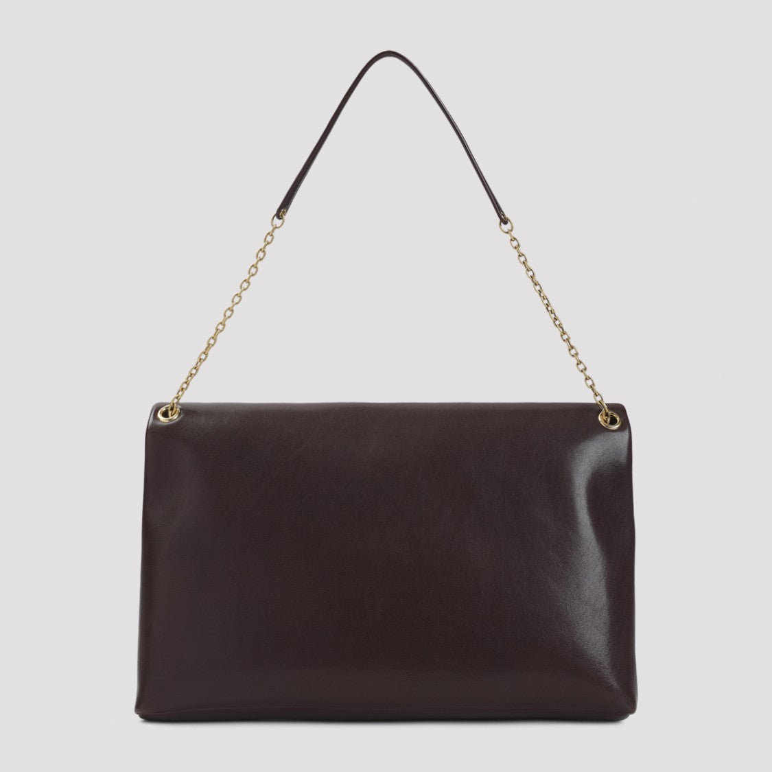 Saint Laurent Envelope-Style Handbag In Smooth Dark Calf Leather