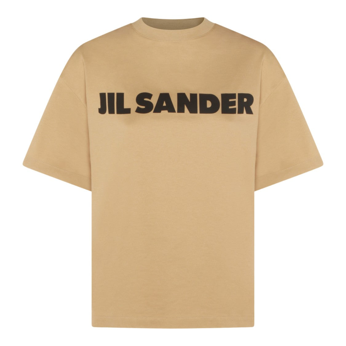 Jil Sander Relaxed-Fit Beige T-Shirt With Bold Lettering
