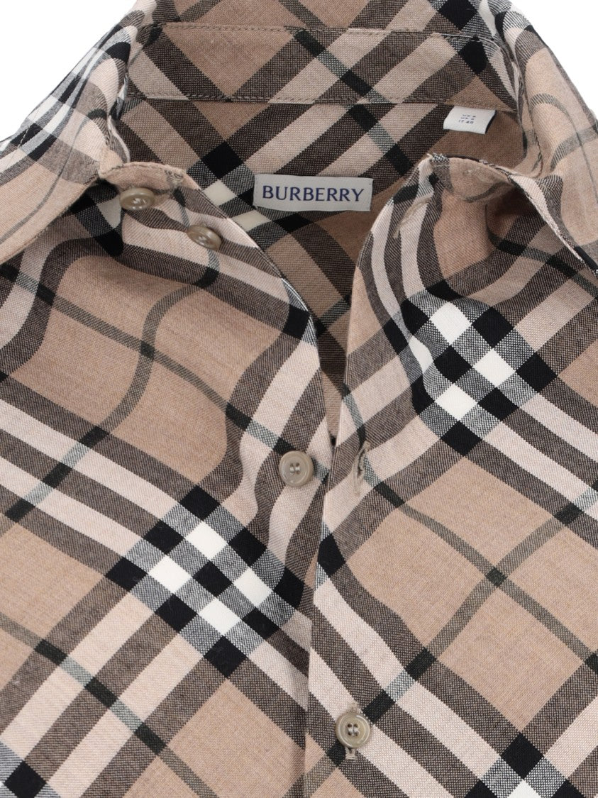 Burberry "Check" Shirt – Brown