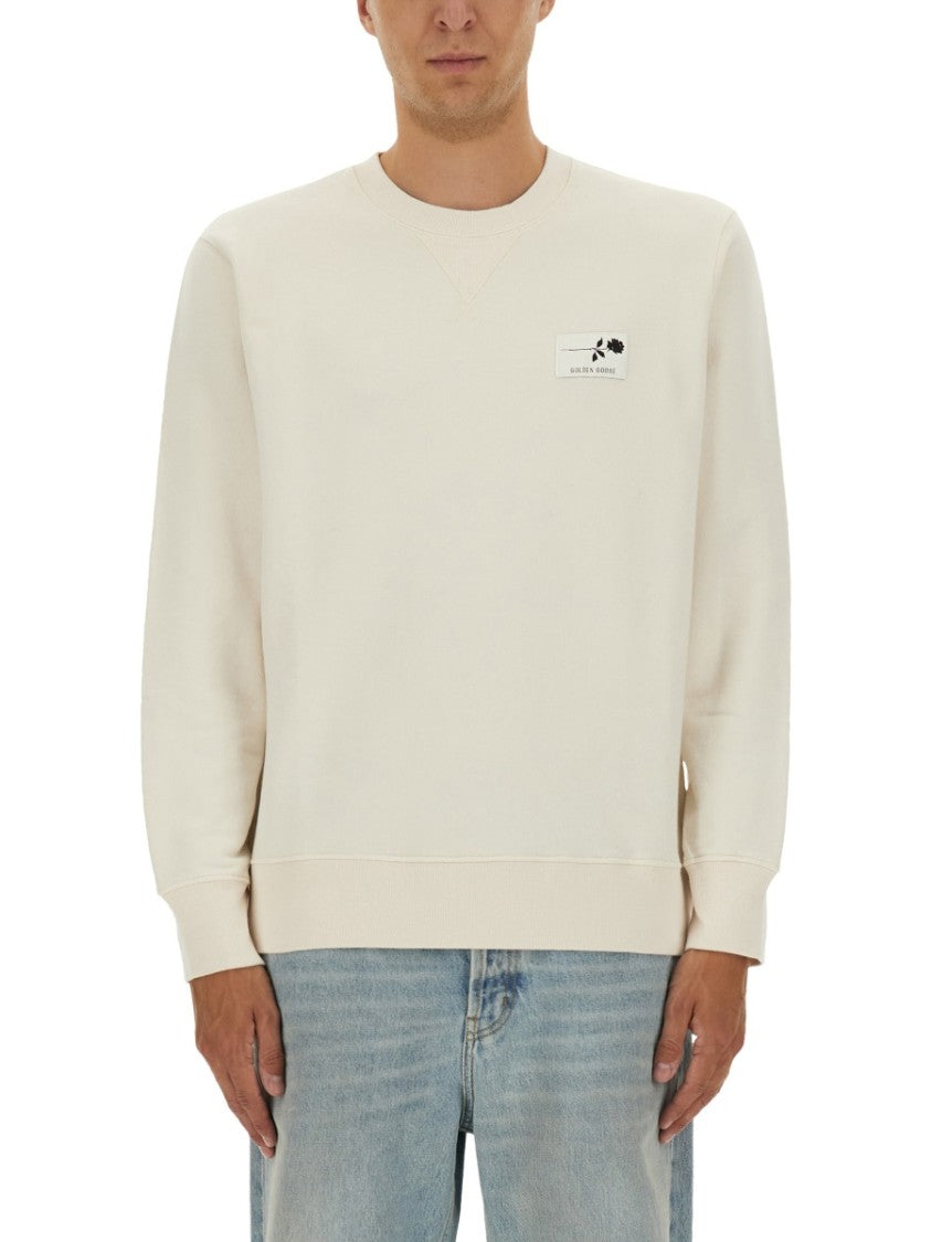 Golden Goose Regular Fit Cotton Sweatshirt With Graphic Detail