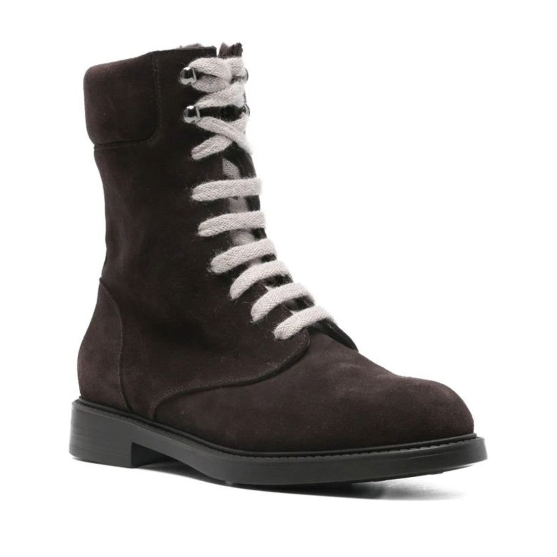 Doucal's Brown Lace-Up Suede Ankle Boots