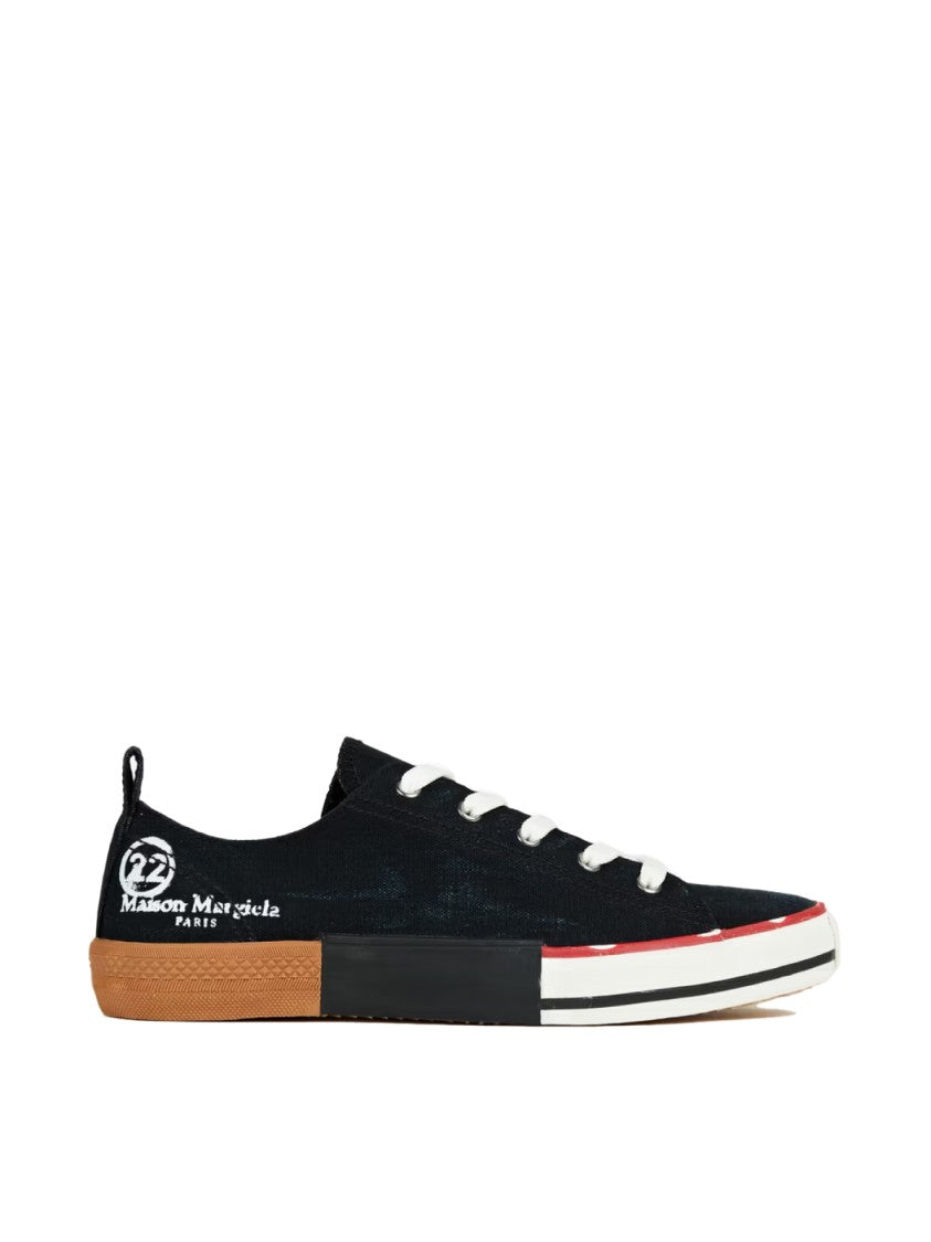 Maison Margiela Printed Logo Canvas Sneakers