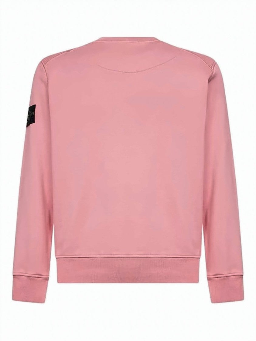 Stone Island Organic Cotton Fleece Crewneck Sweatshirt