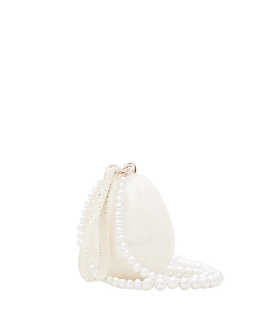 Simone Rocha White Pearl Micro Egg Crossbody Bag