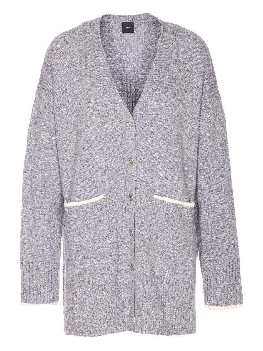 Pinko Long Grey Merino Wool