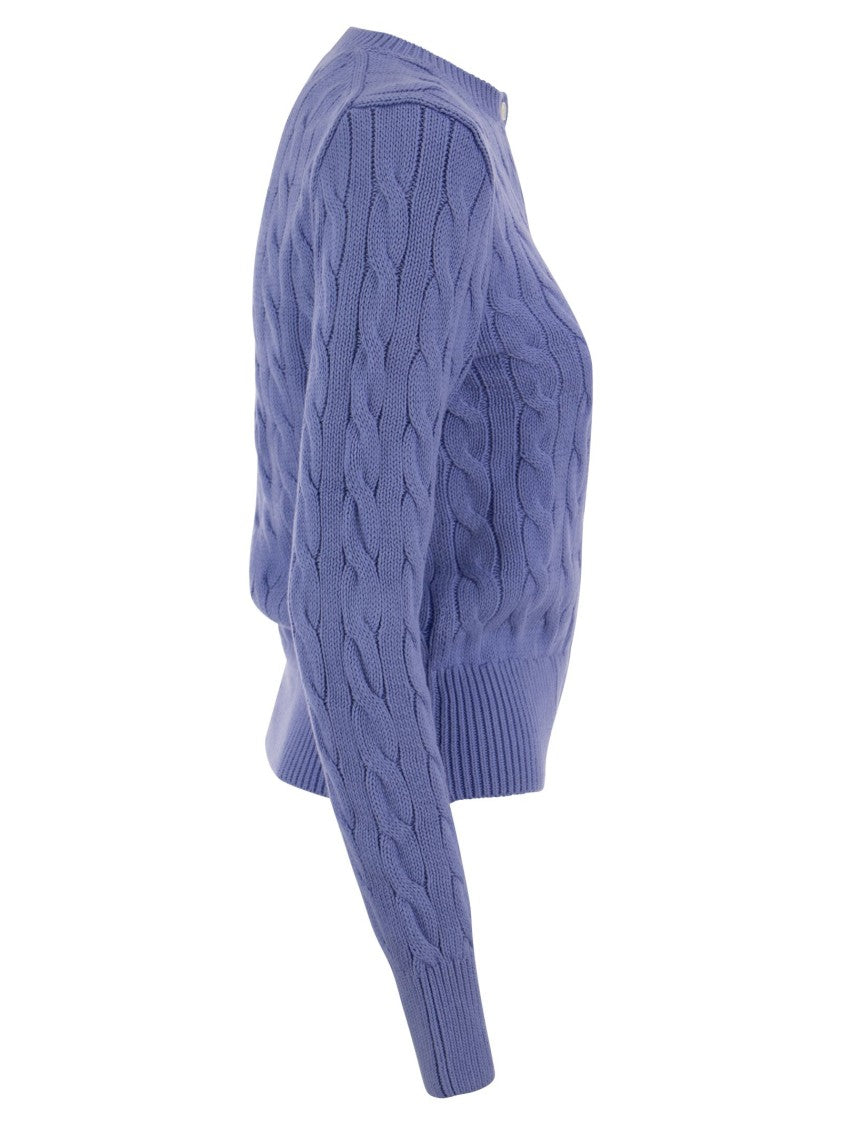 Polo Ralph Lauren Plaited Cardigan With Long Sleeves