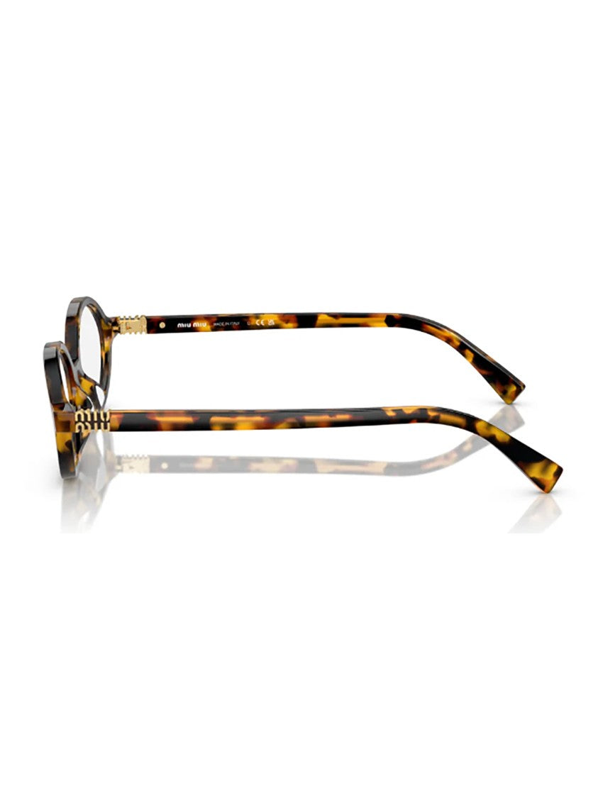 Miu Miu Oval Tortoiseshell Pattern Acetate Sunglasses