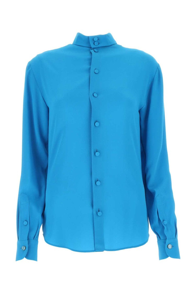 Gucci Turquoise Crepe Shirt