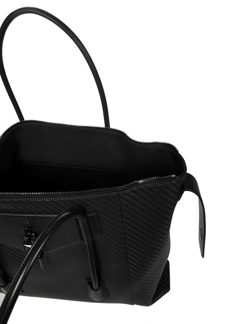 Givenchy Black Woven Leather Bag