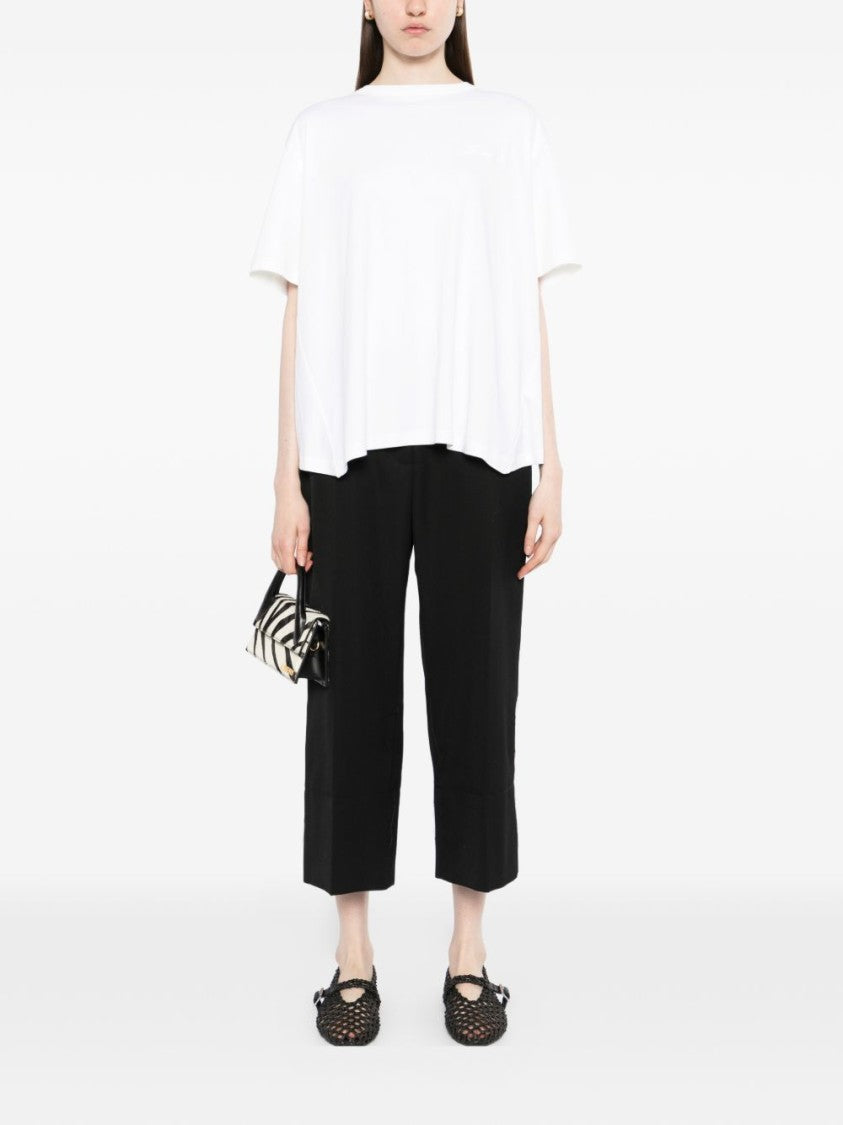 Jacquemus White Round Neck Short Sleeve T-Shirt