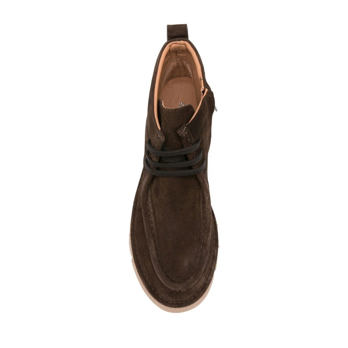 Sergio Moretti Brown Moccasin-Style Chunky Sole Suede Boots