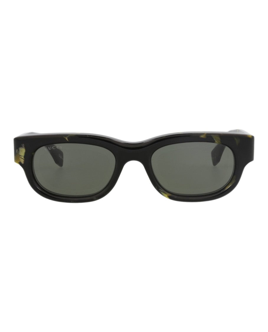 Gucci Square-Frame Recycled Acetate Sunglasses With Tortoiseshell Detail