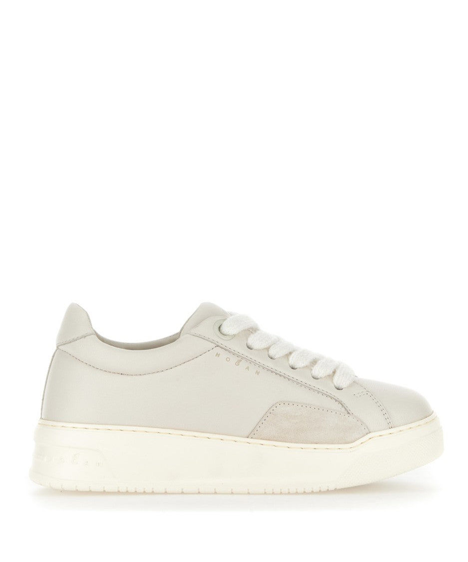 Hogan Minimalist White Leather Sneakers