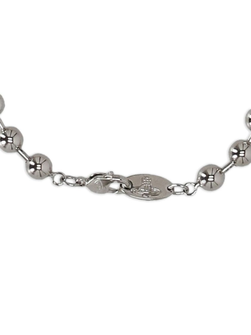 Vivienne Westwood Polished Bead Bracelet With Iconic Orb Charm