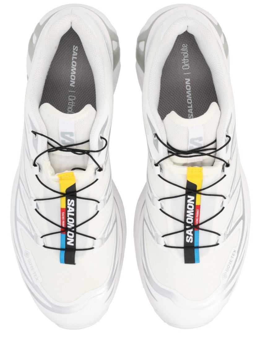Salomon White Xt-6 Gtx Colorful Tabs Textile Sneakers
