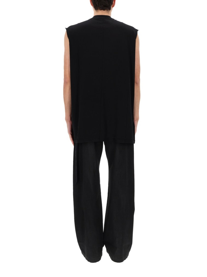 Drkshdw By Rick Owens Tarp-T Cotton Asymmetrical Tank Top