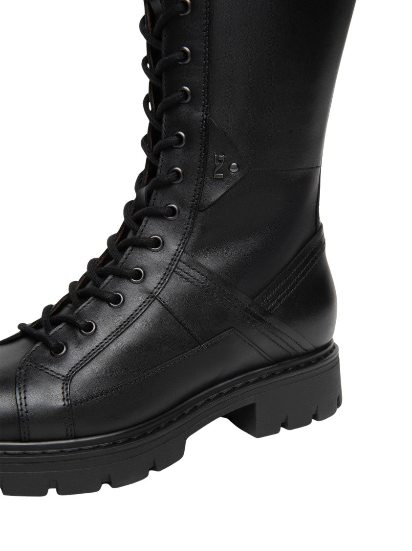 Nero Giardini Ofena Lace-Up Leather Ankle Boots