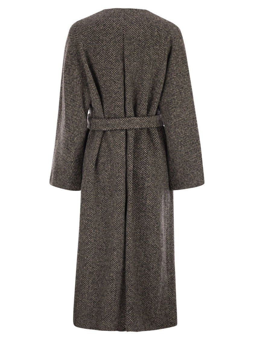 Max Mara Zenica - Wool Tweed Dressing Gown Coat
