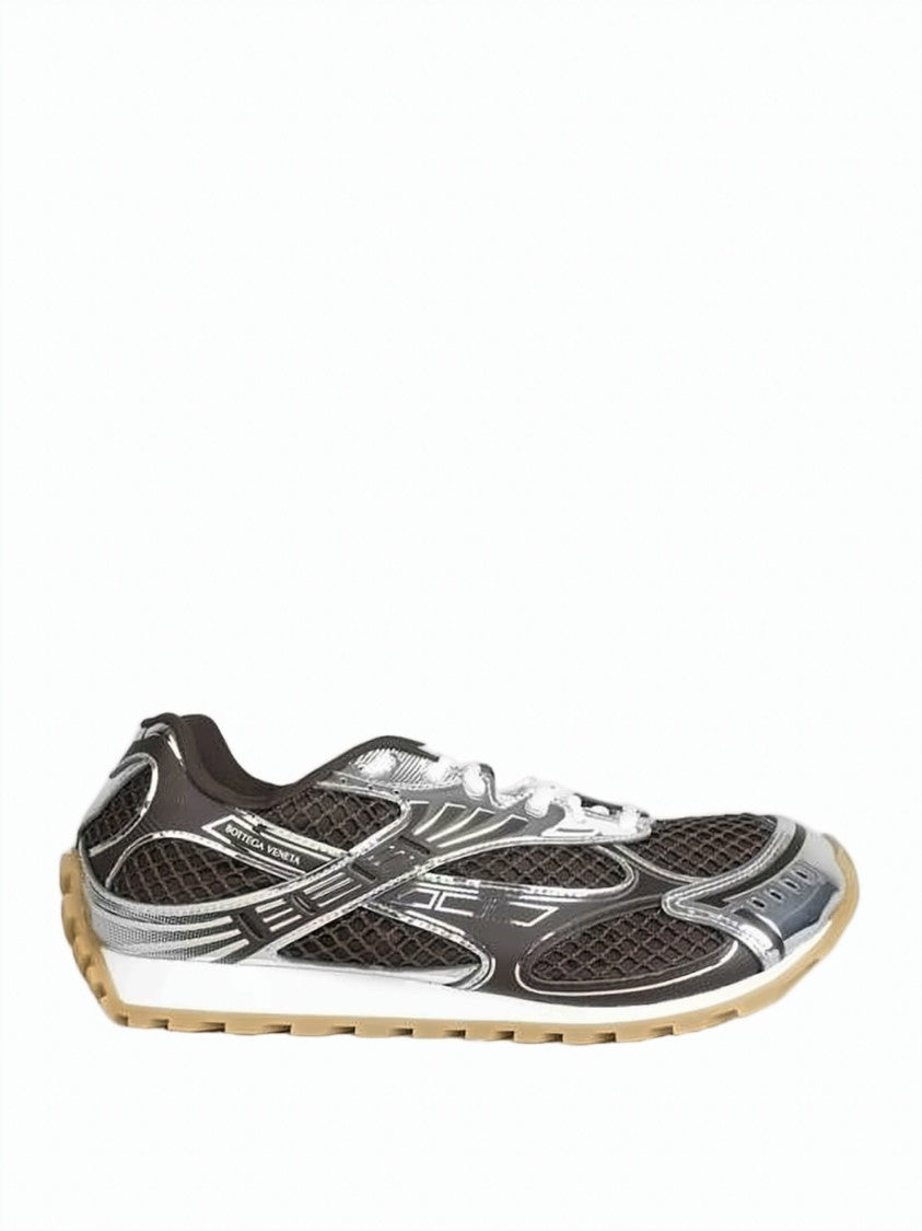 Bottega Veneta Sporty Brown Sneakers With Metallic Accents