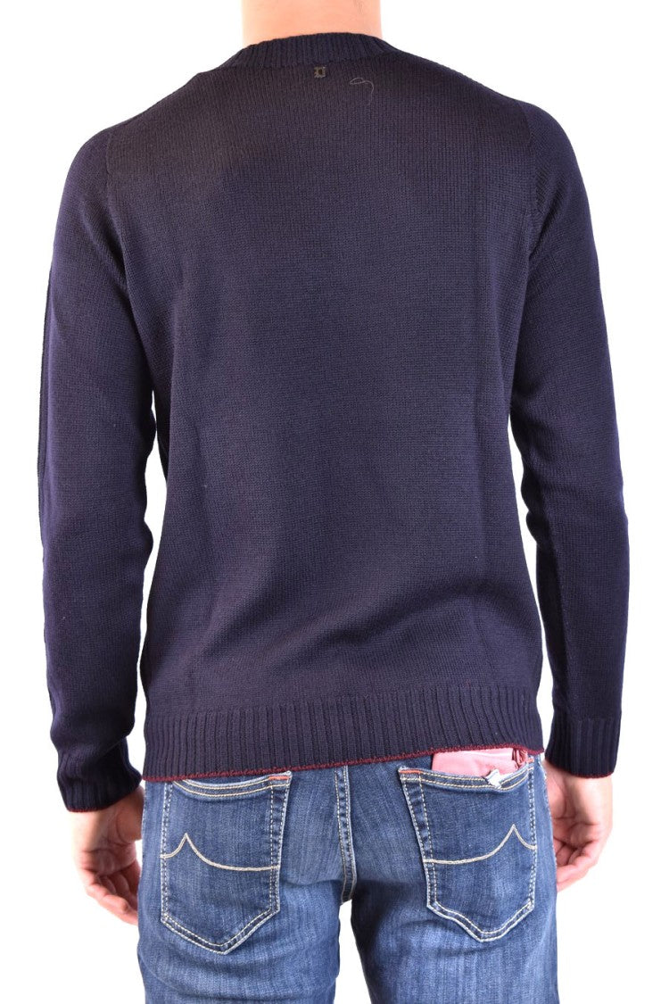 Dondup Multicolor Wool Sweater With Ribbed Detailing