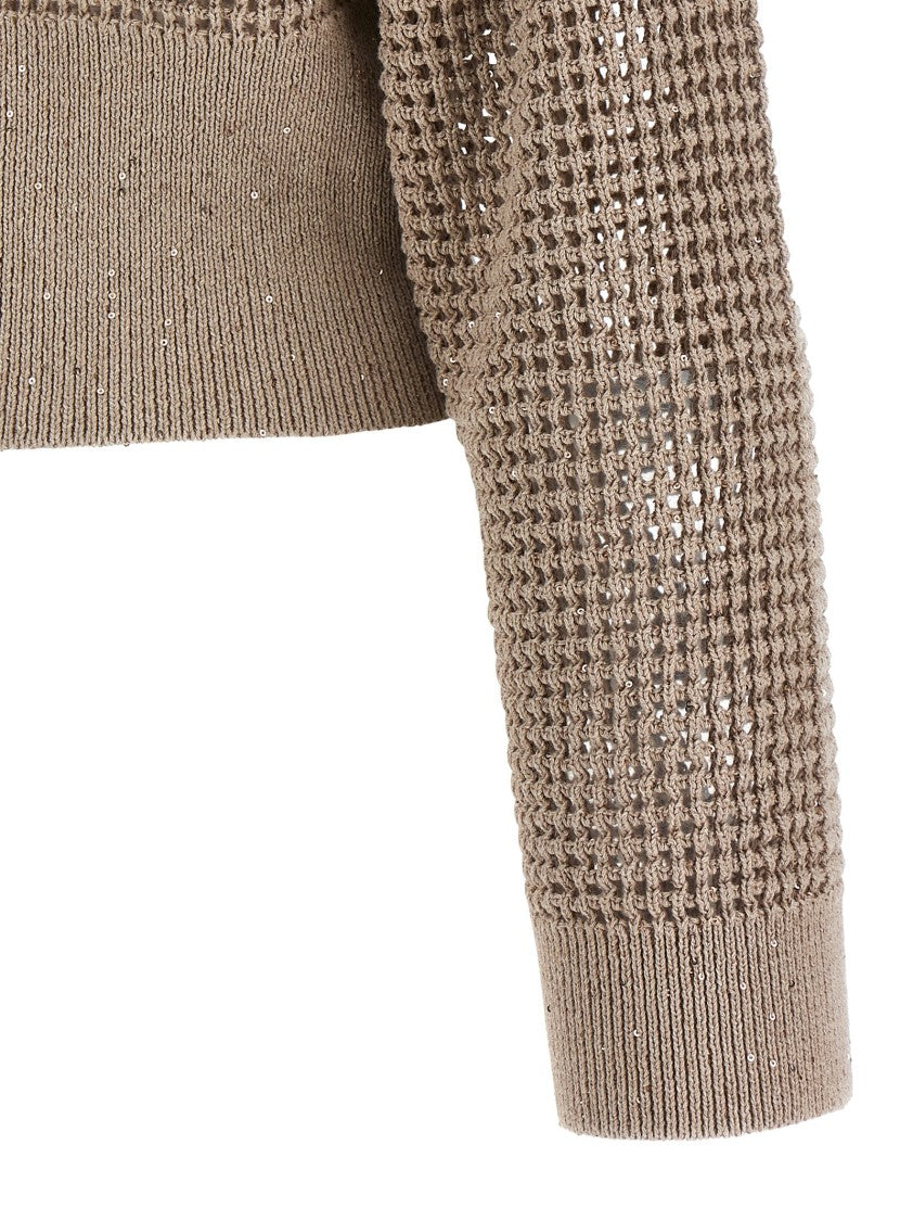 Brunello Cucinelli Cardrigan Sequin Mesh