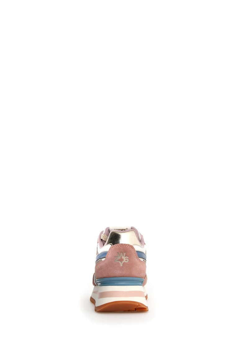 W6yz Technical Fabric Sneakers Animal Print Accents