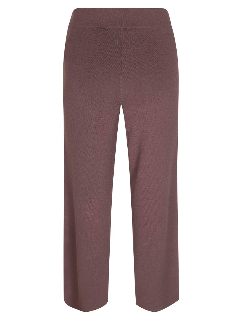 Alpha Studio Smooth Viscose Blend Cropped Trousers