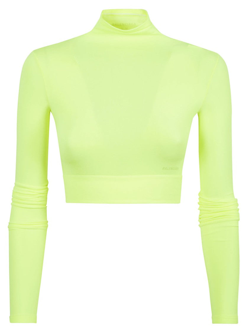 Balenciaga Cropped Sweater With High Neck