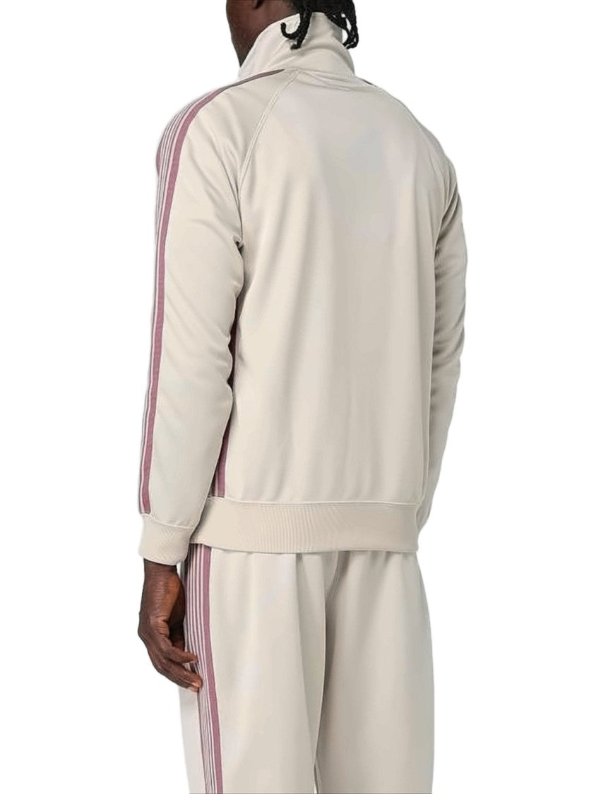 Needles High Collar Activewear Jacket With Contrasting Stripes