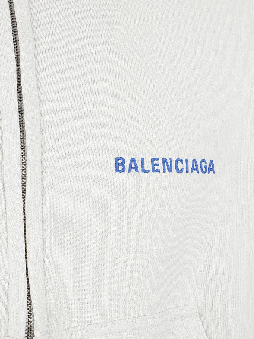 Balenciaga Dry Pile Knit Sweater With Drawstring Hood