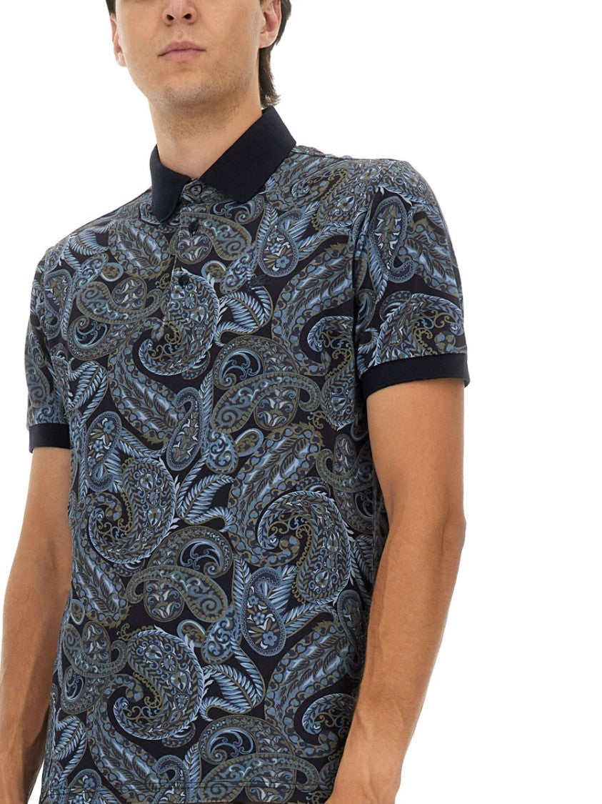 Etro Intricately Printed Cotton Polo Shirt With Tailored Fit