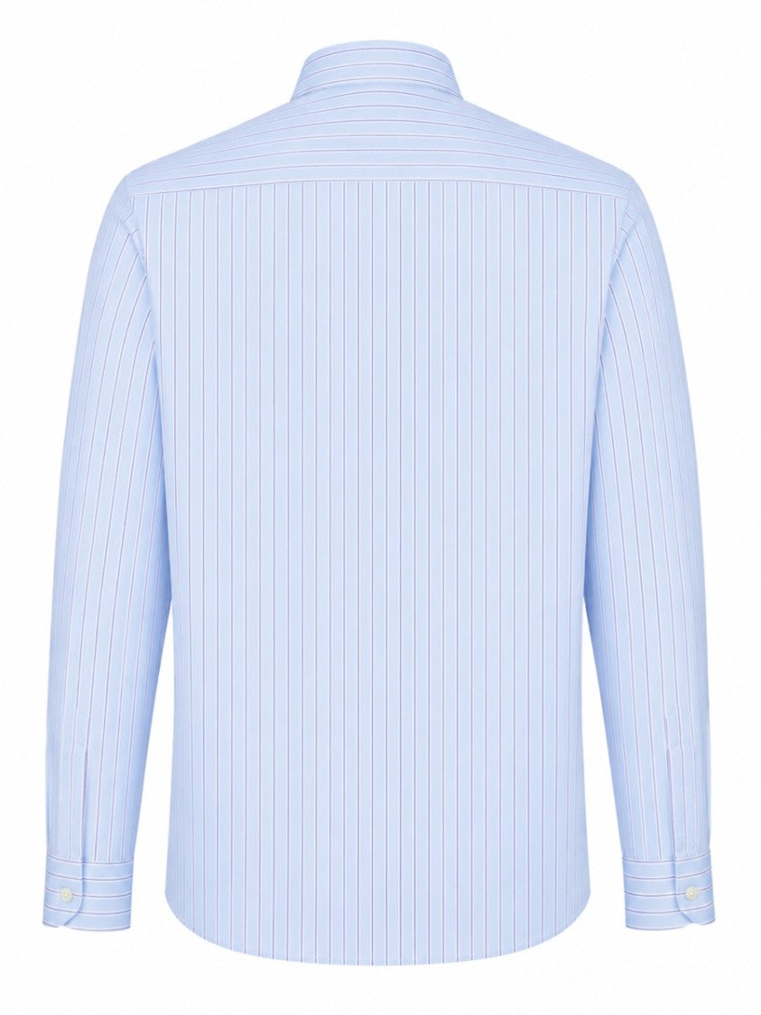 Costumein Light Blue Striped Long-Sleeve Shirt With Button-Down Front