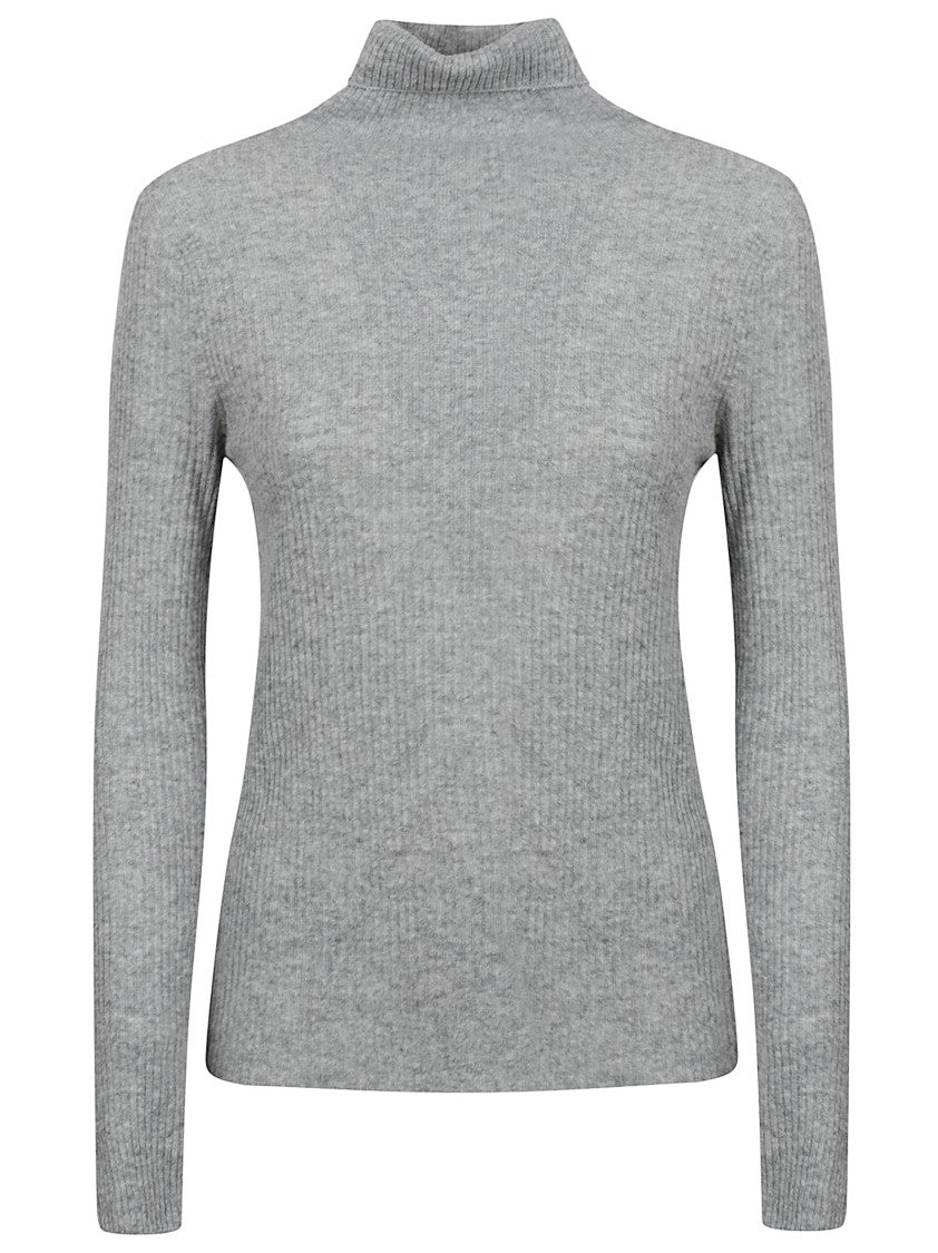 Fabiana Filippi Ribbed Knit Turtleneck Sweater With Long Sleeves