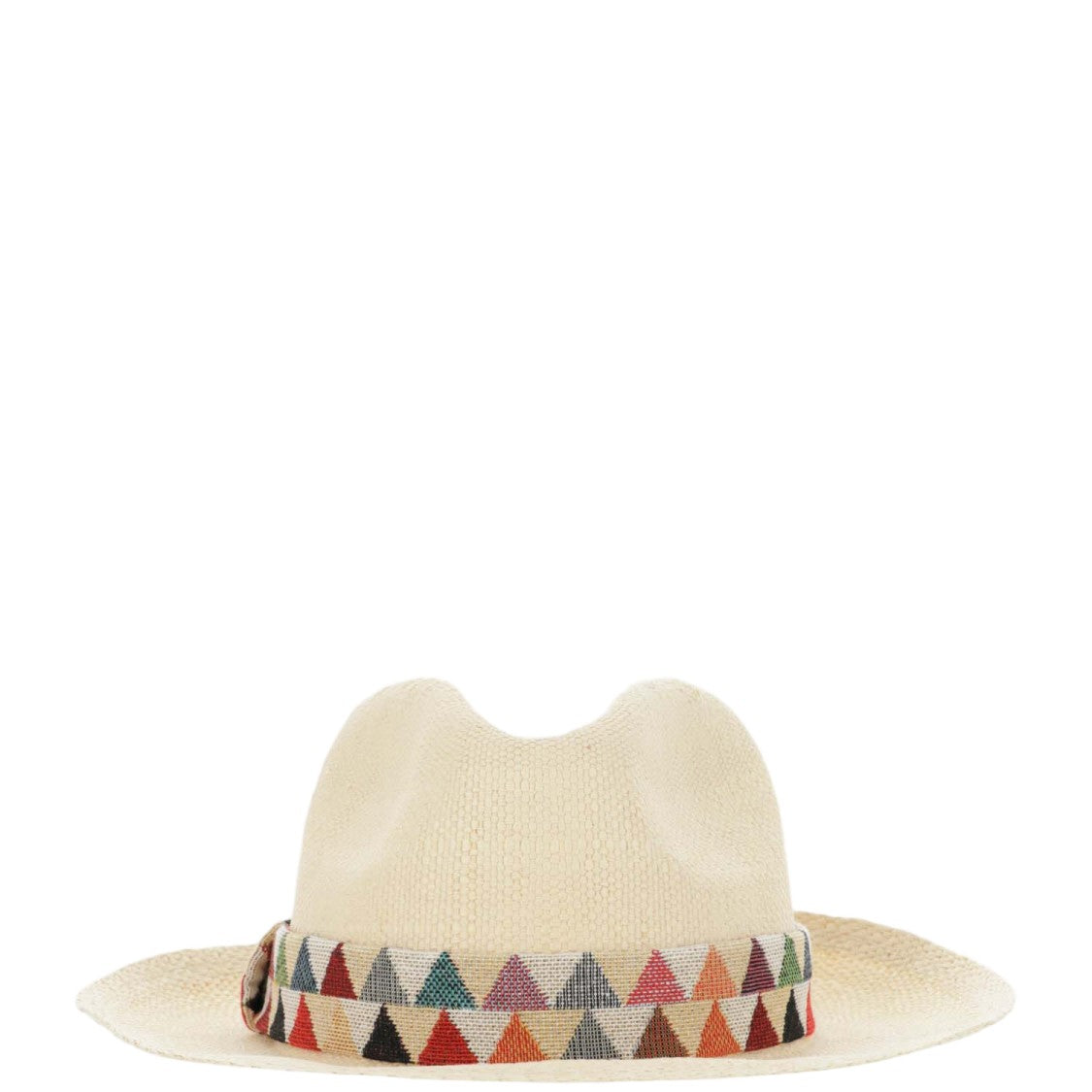 Alexia Alvarez De Toledo Panama Hat With Geometric Pattern