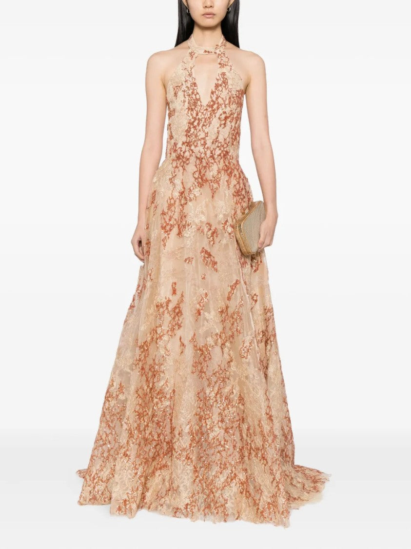 Saiid Kobeisy Embroidered Long Dress