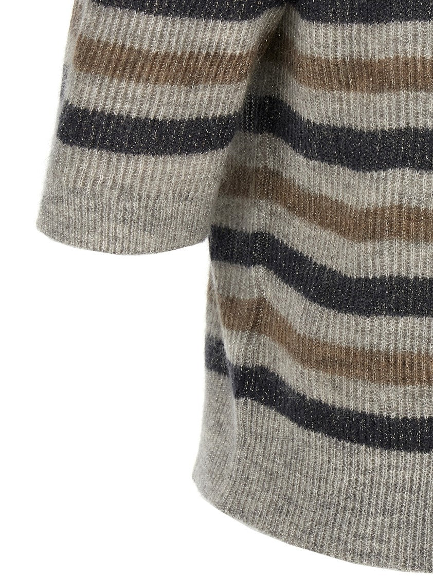 Brunello Cucinelli Lurex Wool Cropped Sweater