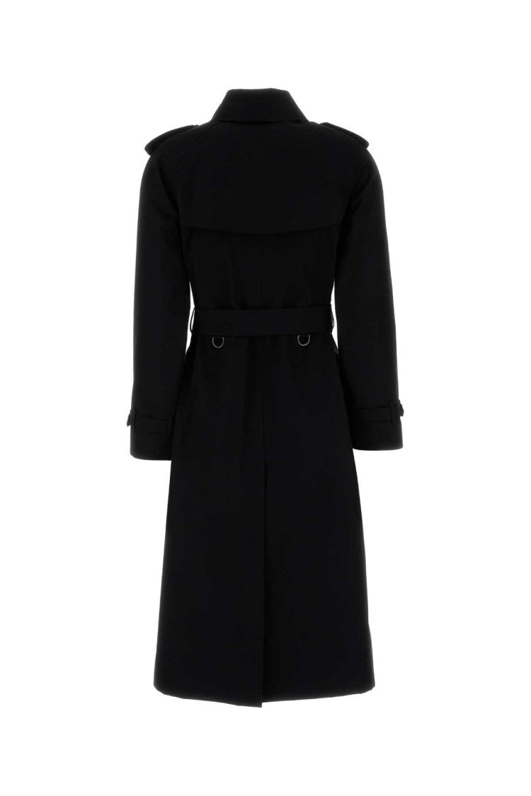 Burberry Black Cotton Trench Coat