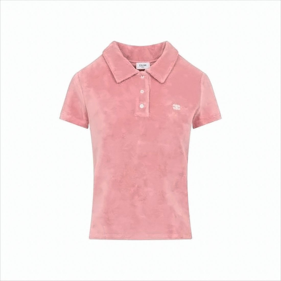 Celine Soft Plush Short-Sleeved Polo Shirt