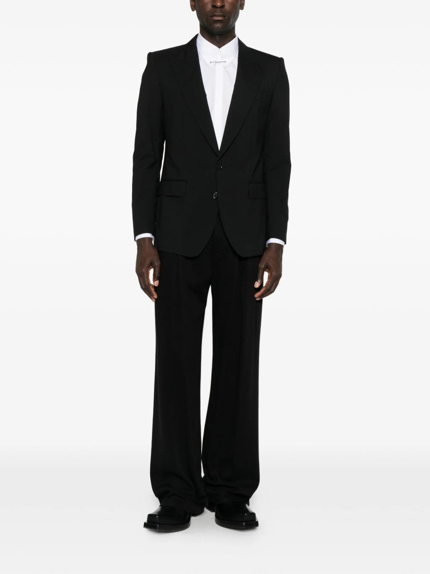 Dsquared2 White Long-Sleeve Silver Safety Pin Shirt
