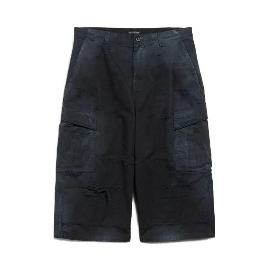 Balenciaga Cropped Cargo Shorts With Wide-Leg Silhouette