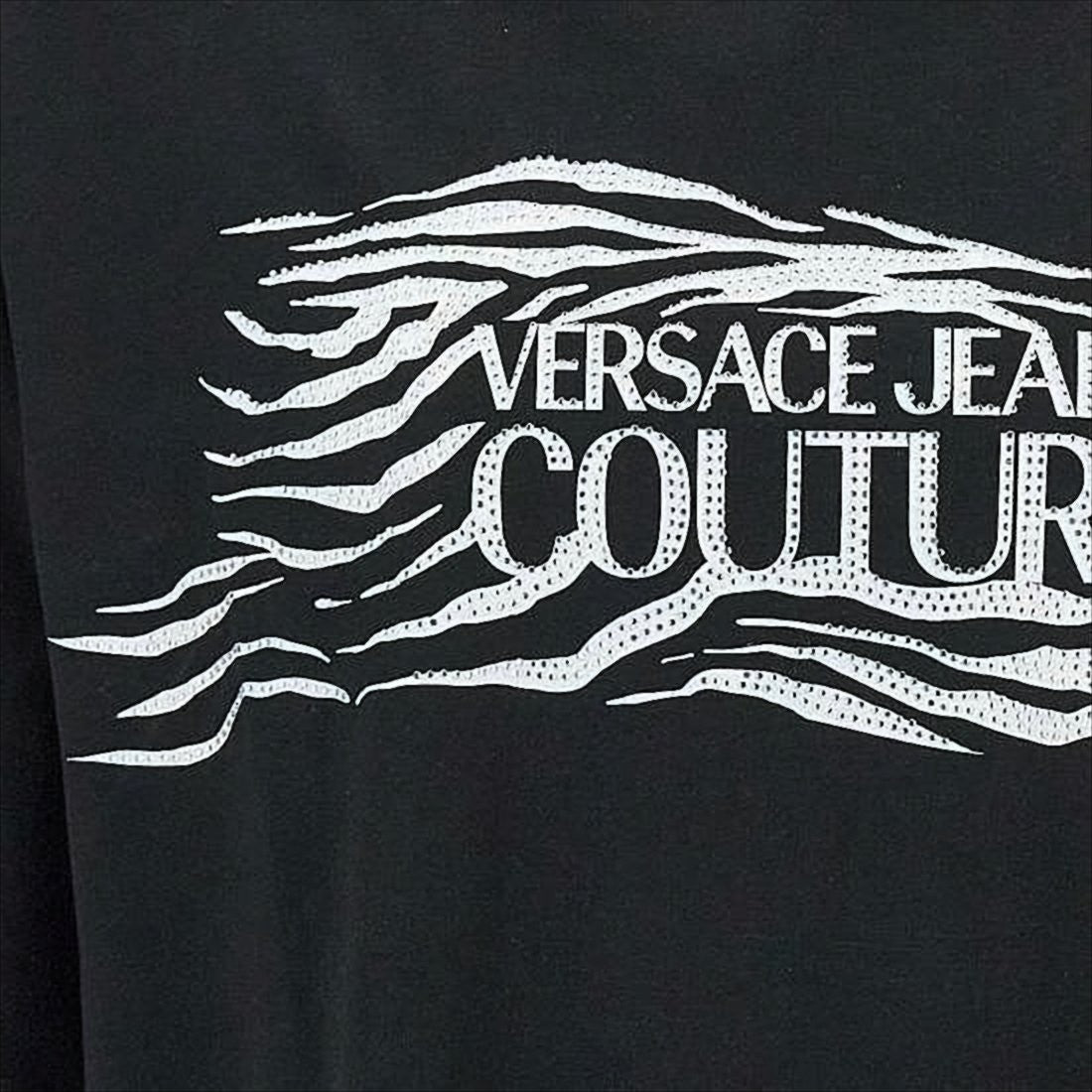 Versace Relaxed-Fit Black Graphic Print T-Shirt