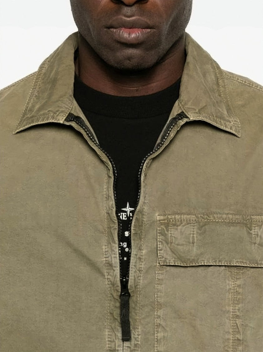 Stone Island Brown Jacket With Flap Pocket
