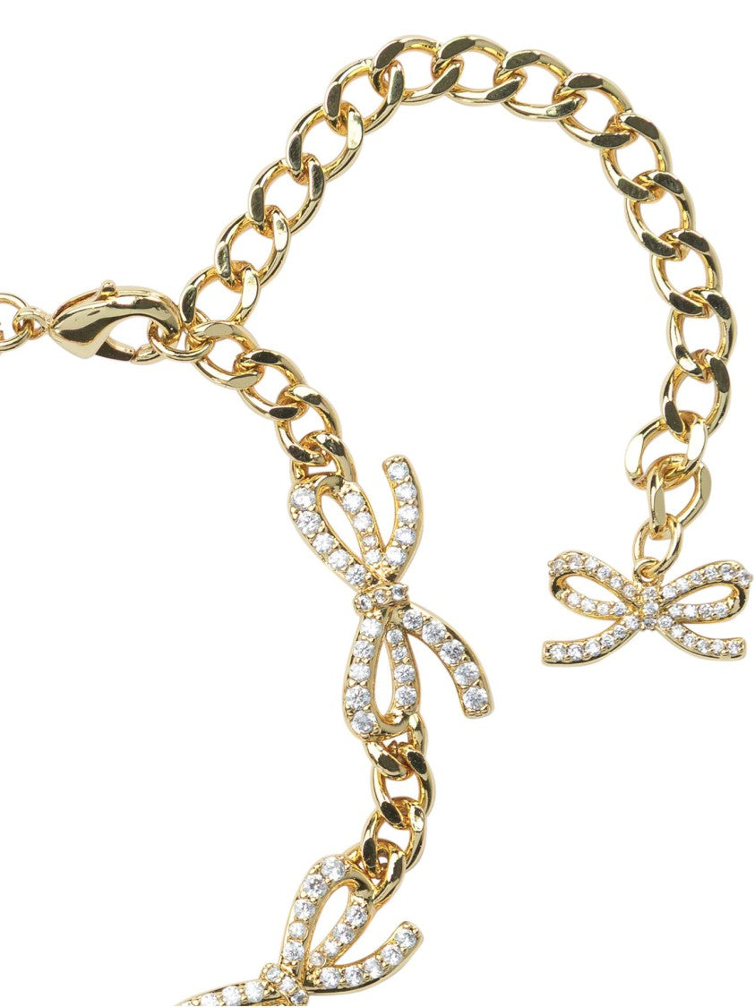 Self-Portrait Crystal Bow Bracelet