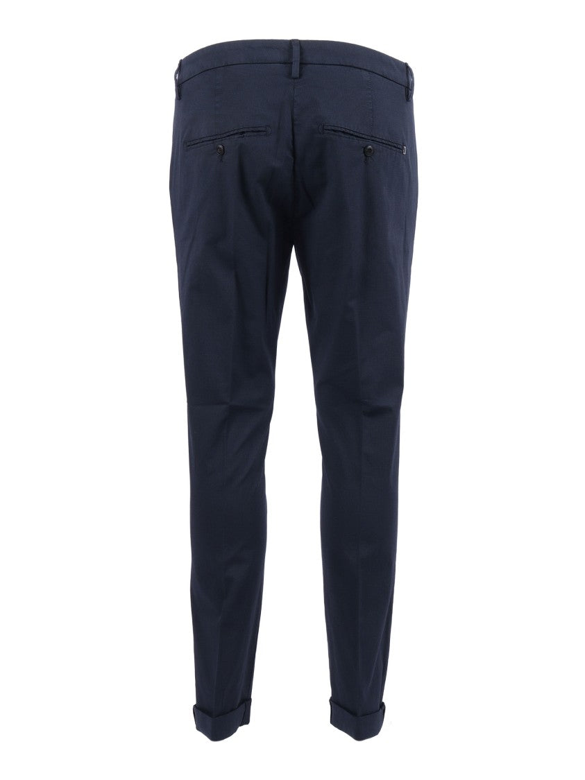 Dondup Blue Gaubert Tailored Cuffed Straight-Leg Pants