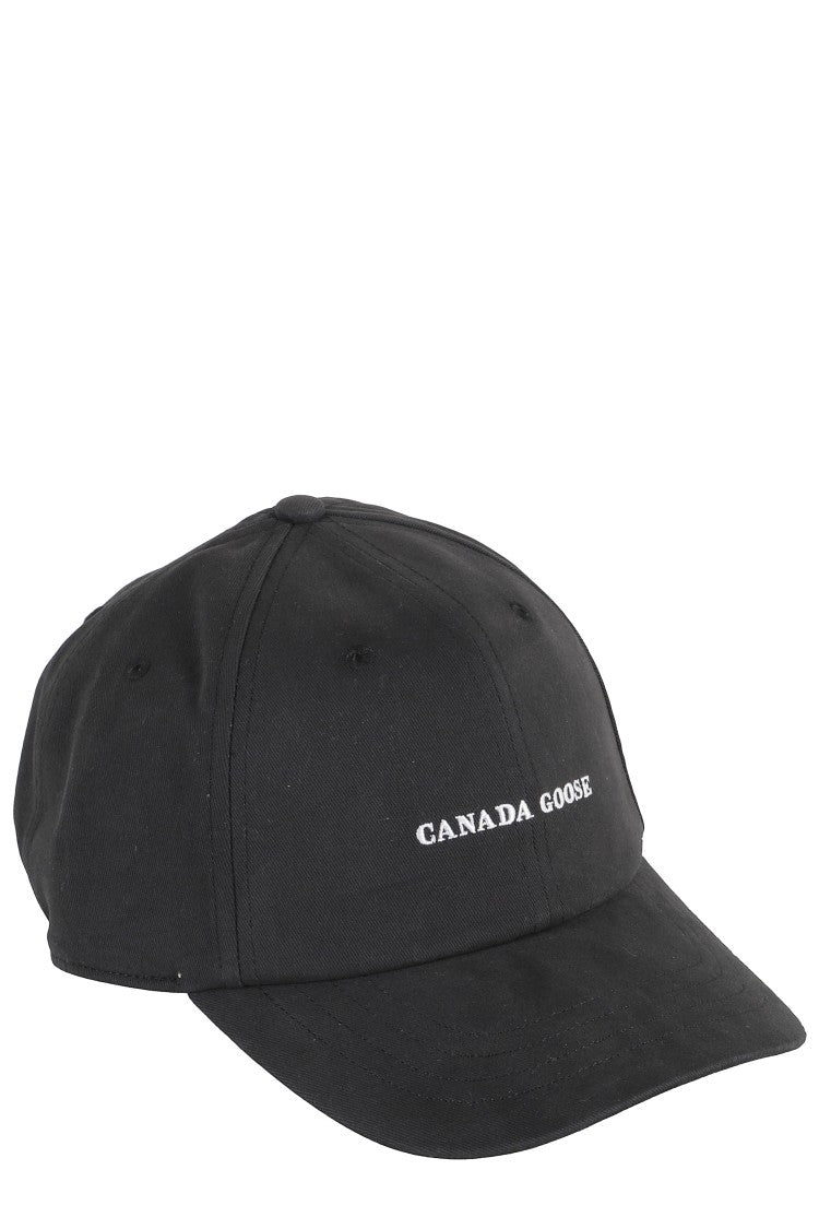 Canada Goose Classic Black Baseball Cap With Embroidered Logo