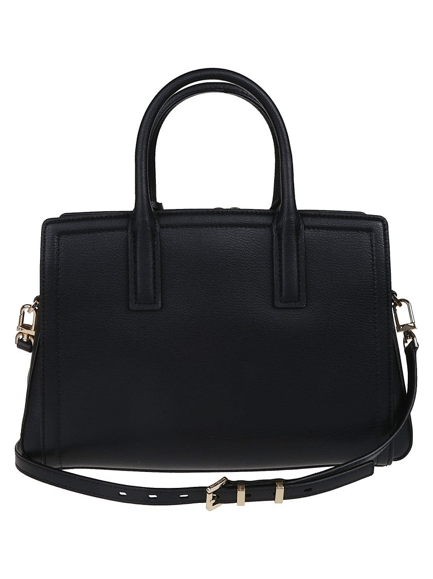 Michael Kors Medium Laila Black Leather Satchel