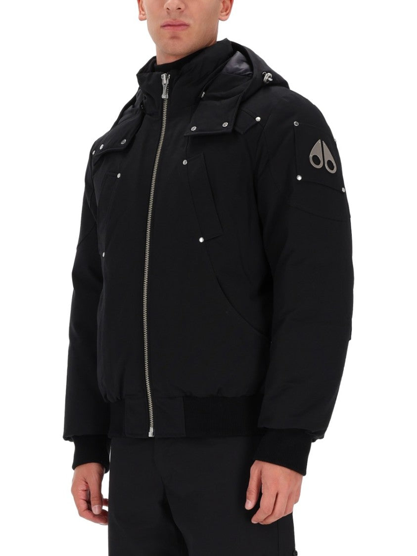 Moose Knuckles Ballistic Neoshear Hooded Cotton-Blend Bomber Jacket